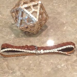 Set of 2 braided belts, size small.